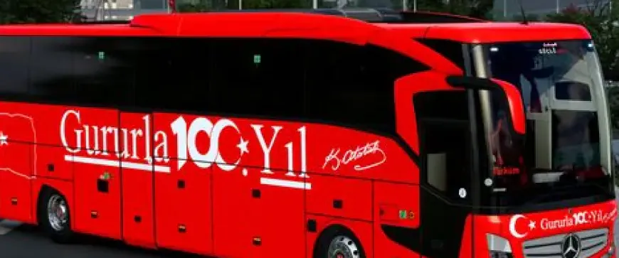Mercedes Travego 16 Shd Gururla 100.Yıl Türkiye Kaplaması