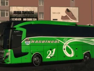 Mercedes Benz Travego 15 SHD E6 Öz Hasbingöl ve Cesur Bingöl Skinpack V2 ETS2